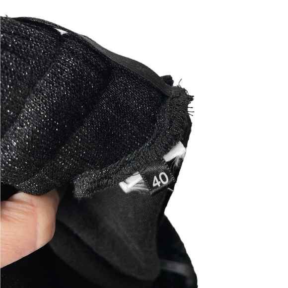 Elisabetta Franchi | Ankle Length Knit Trousers in Black/Gold Lurex Glitter 40 - Picture 7 of 7